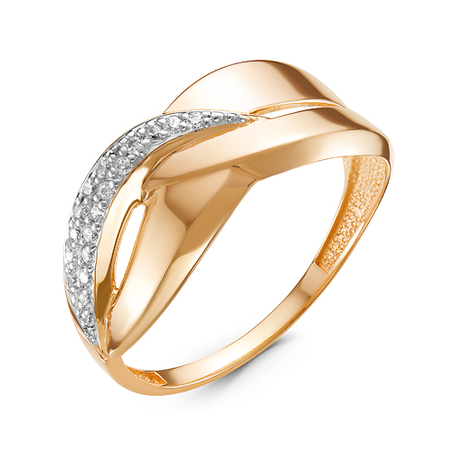Кольцо, золото, фианит, 116985